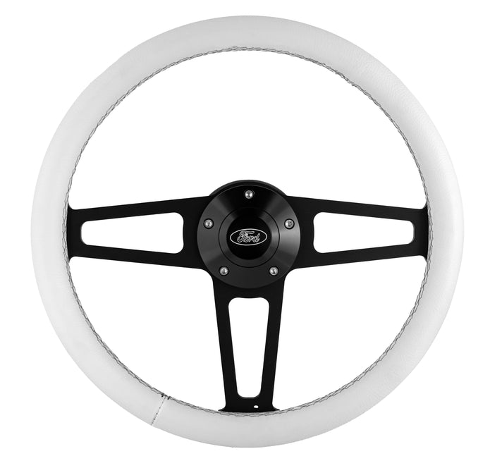 #1918-W Billet T Series Black Wheel Ford Logo & Install Kit