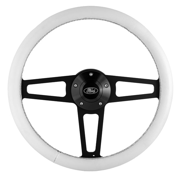 #1918-W Billet T Series Black Wheel Ford Logo & Install Kit