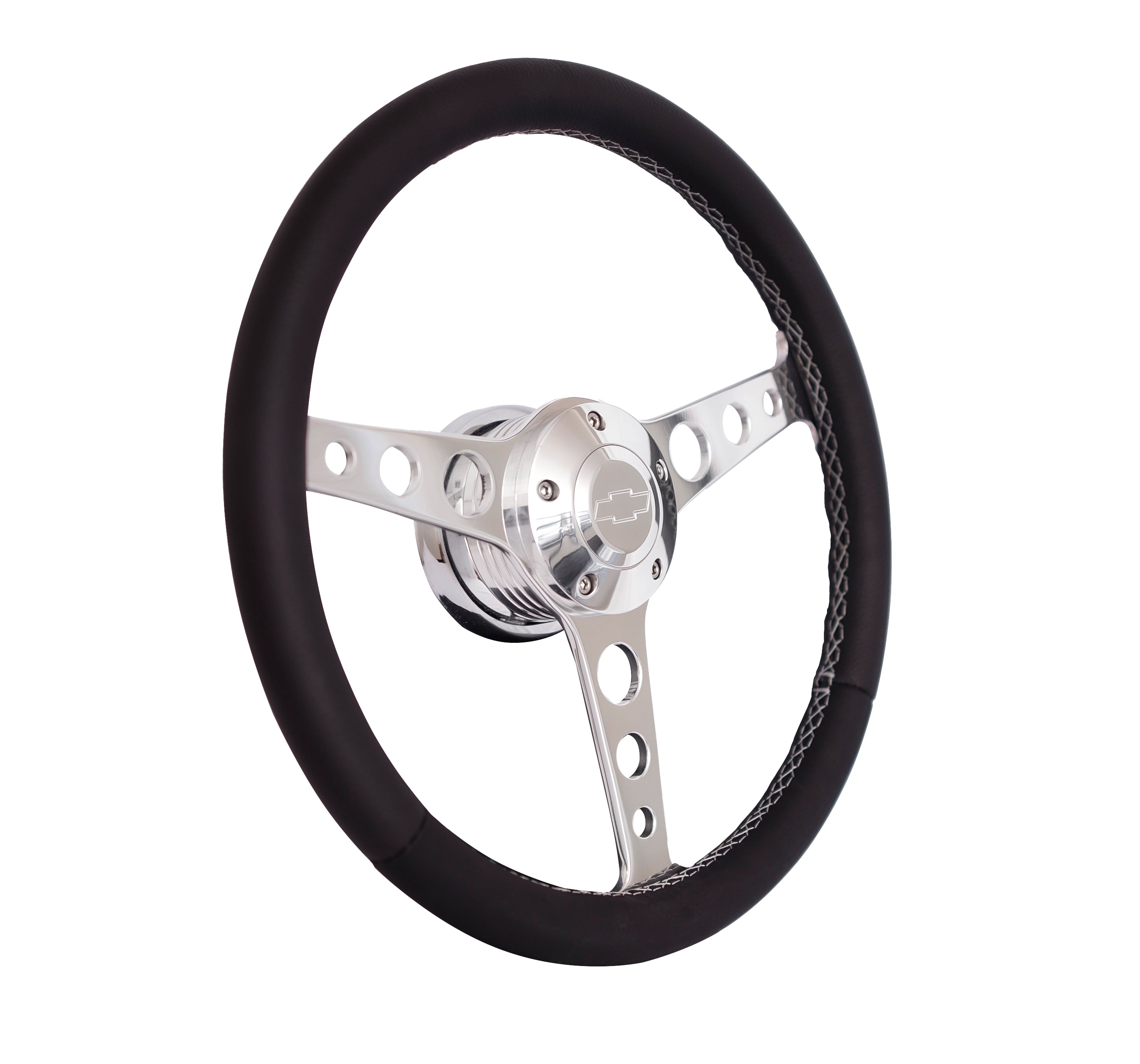 #1921 Billet Classic Series Polished Wheel Chev Logo & Install Kit