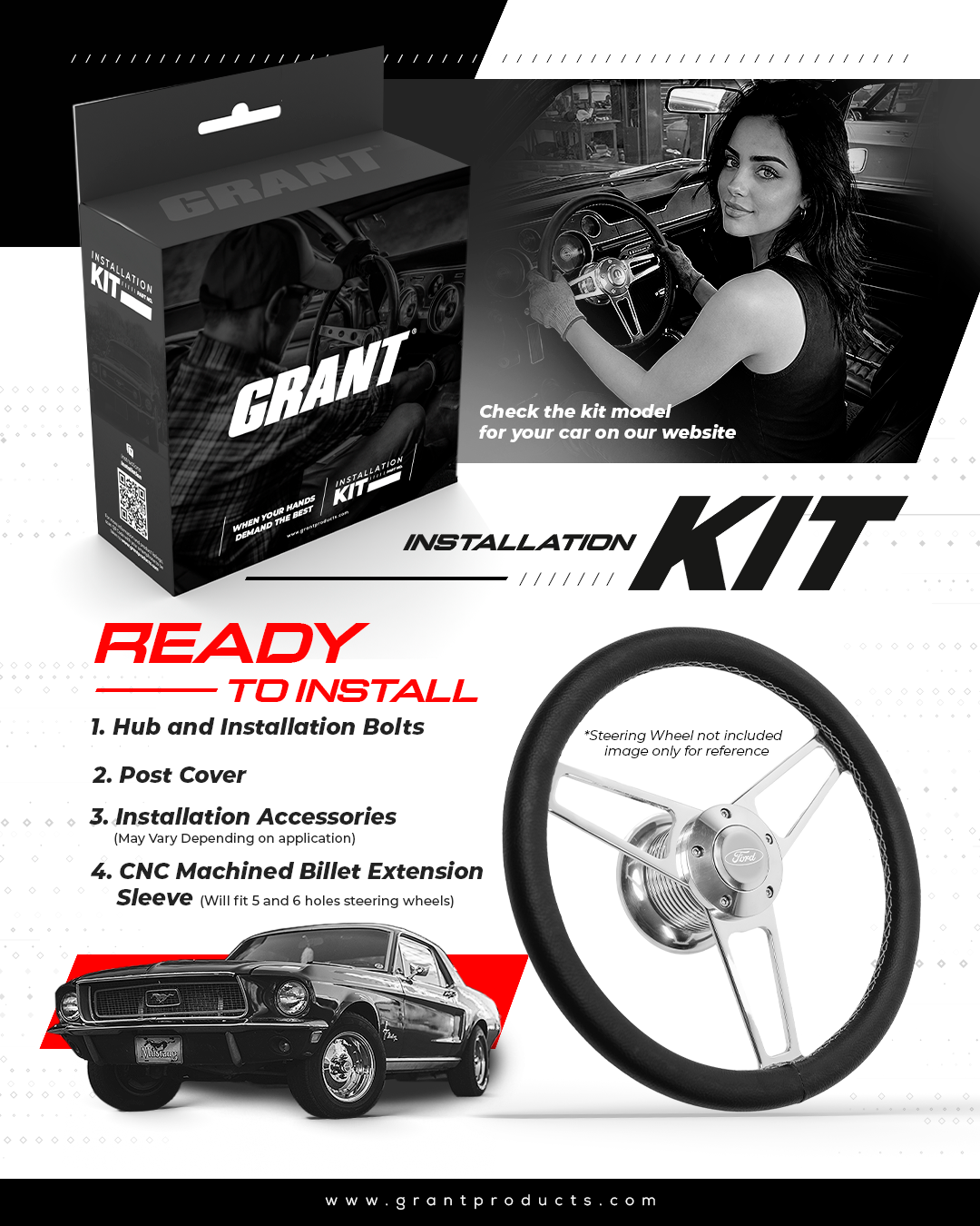 #5167	5 and 6 Holes Billet Installation KIT