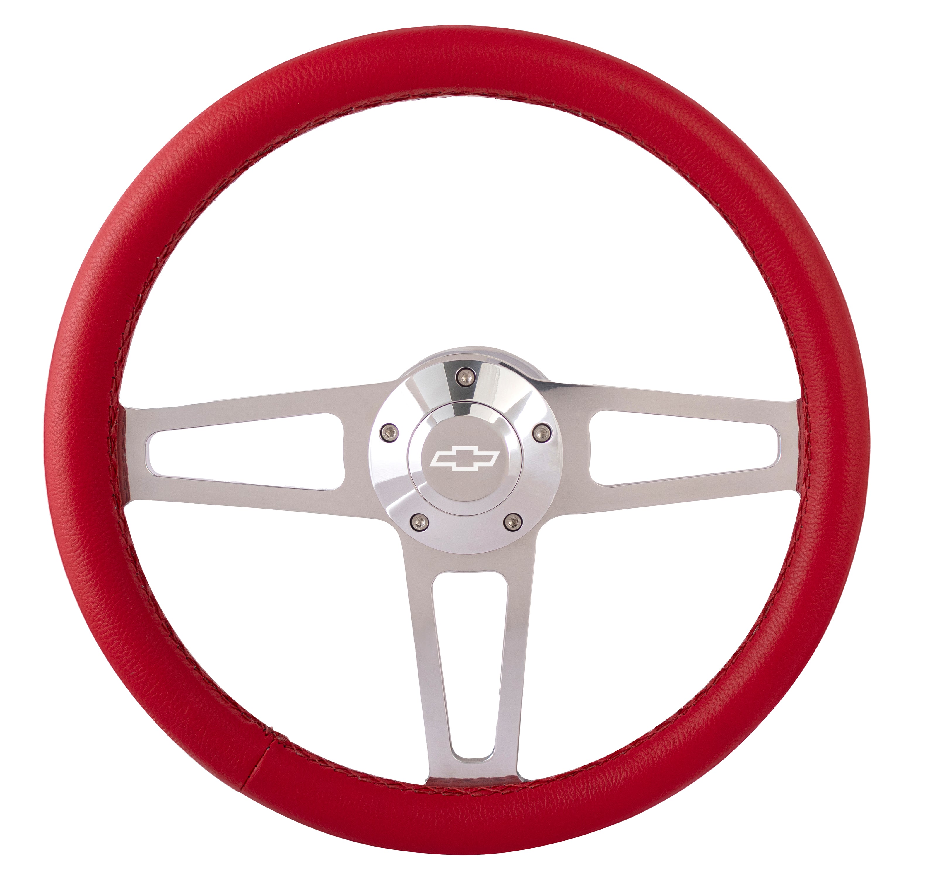 Red Billet T Series Polished Wheel Chevrolet Logo & Install Kit