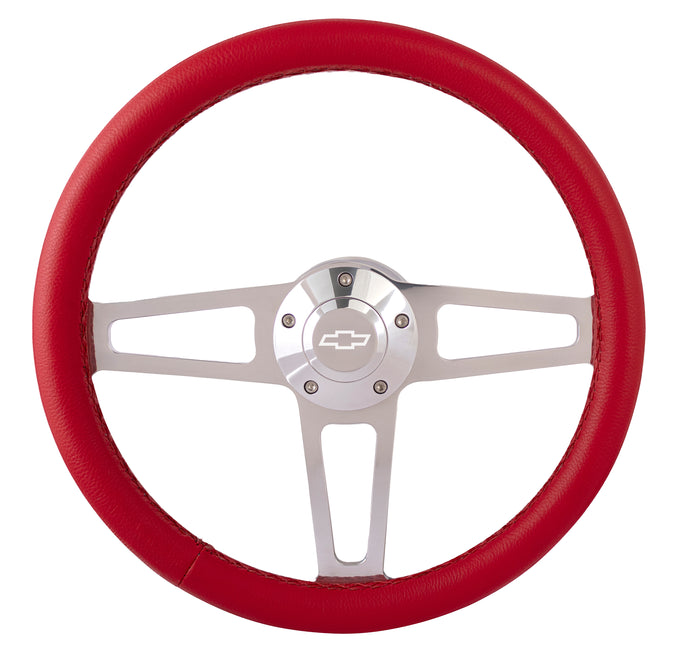 Red Billet T Series Polished Wheel Chevrolet Logo & Install Kit