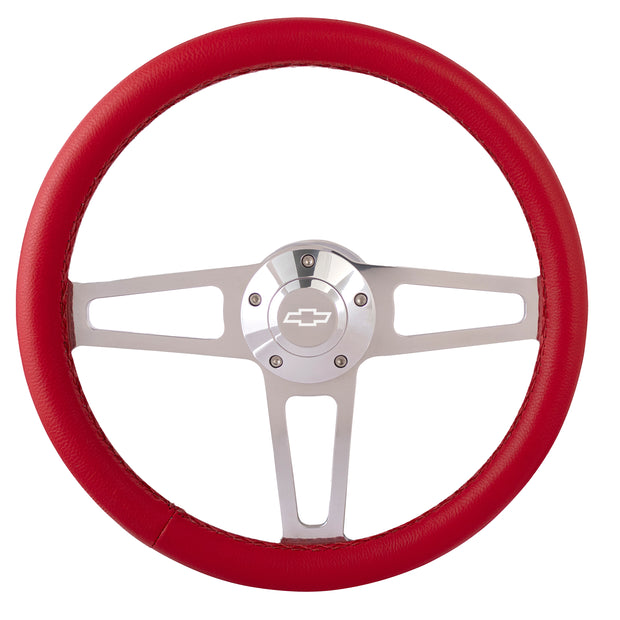 #1911-R Billet T Series Polished Wheel Chevrolet Logo & Install Kit