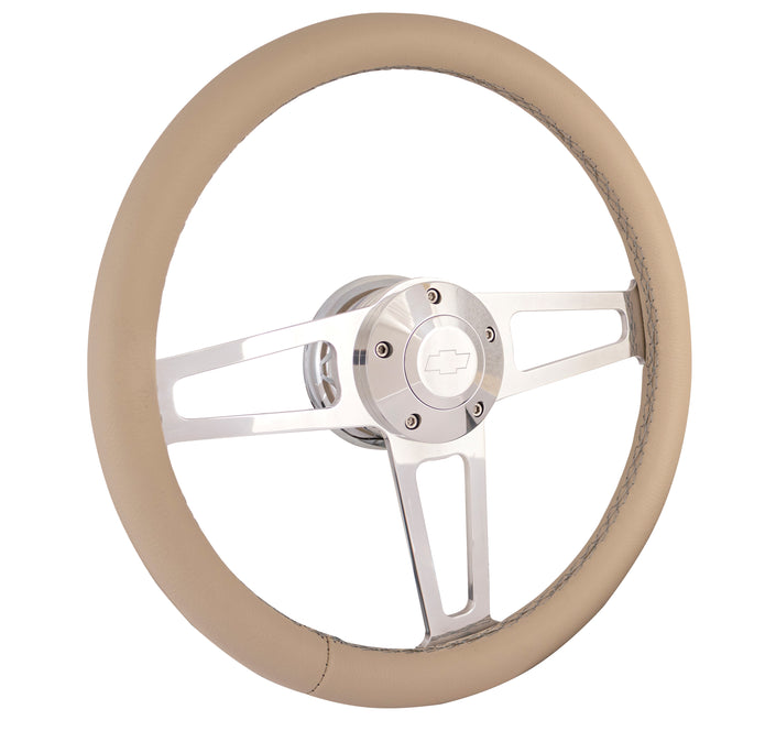 #1911-T Billet T Series Polished Wheel CHEV Logo & Install Kit