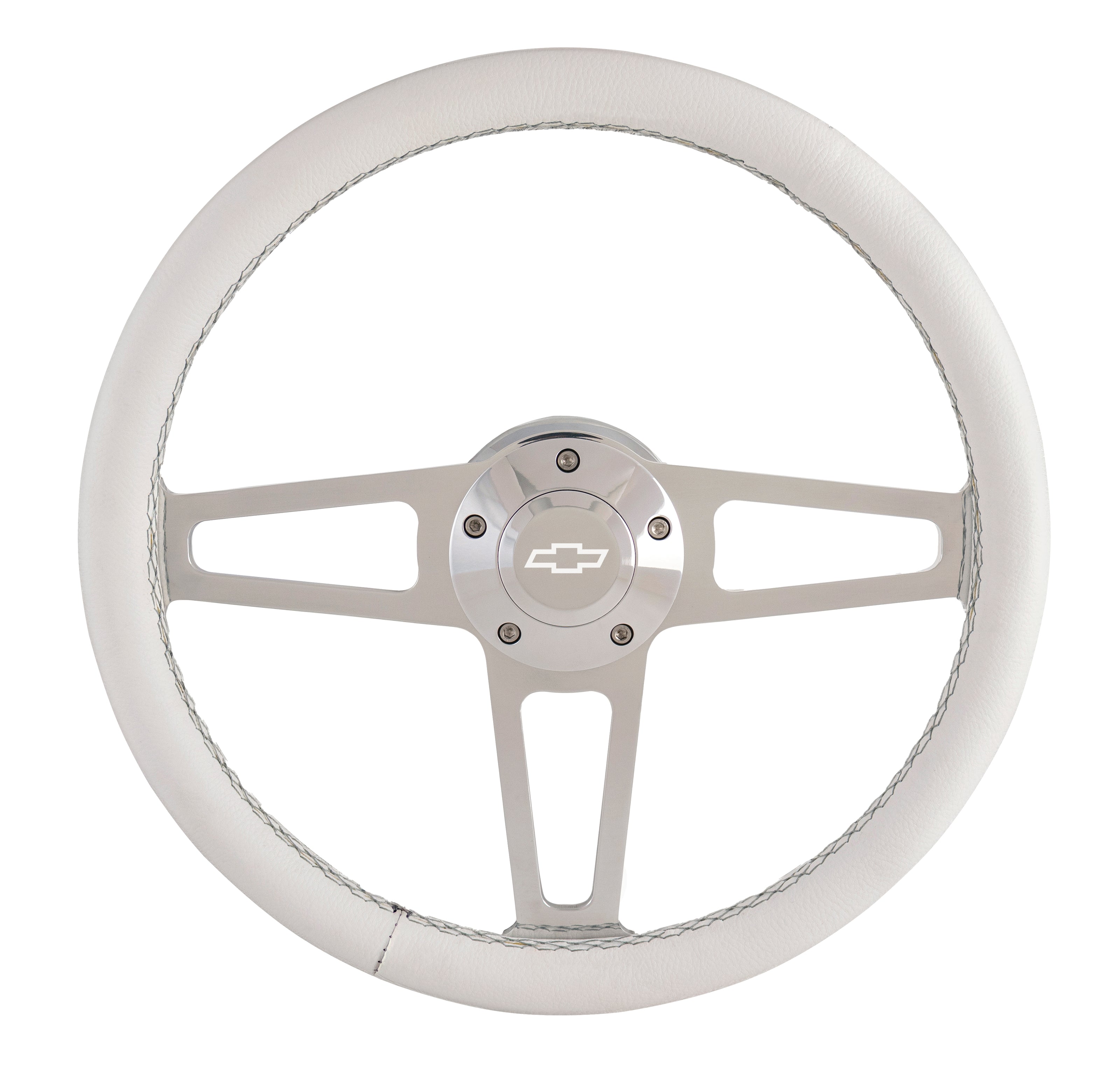 #1911-W Billet T Series Polished Wheel CHEV Logo & Install Kit