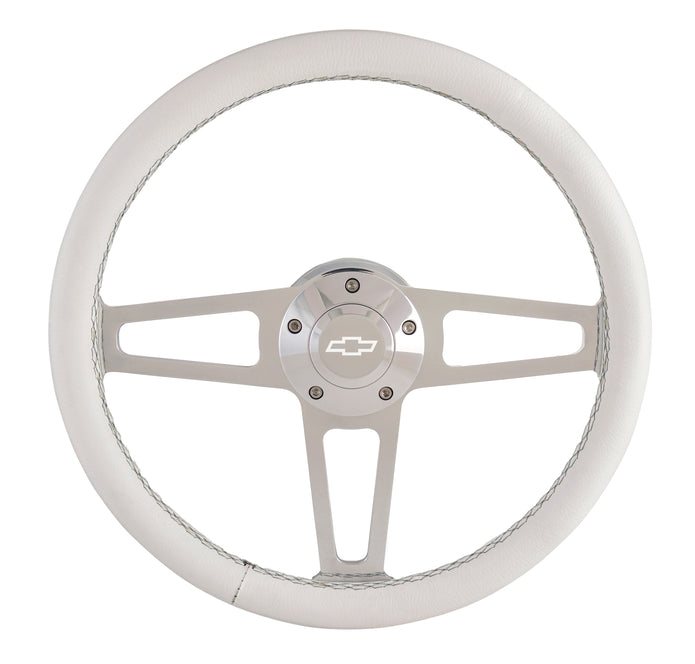 #1911-W Billet T Series Polished Wheel CHEV Logo & Install Kit