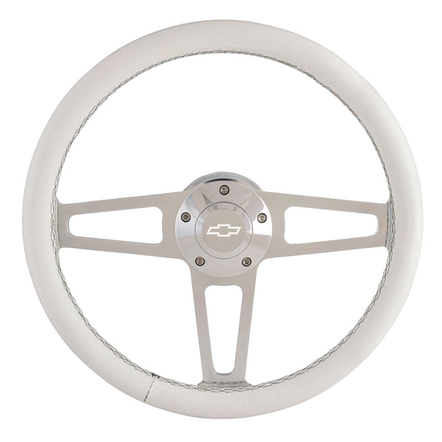 #1911-W Billet T Series Polished Wheel CHEV Logo & Install Kit
