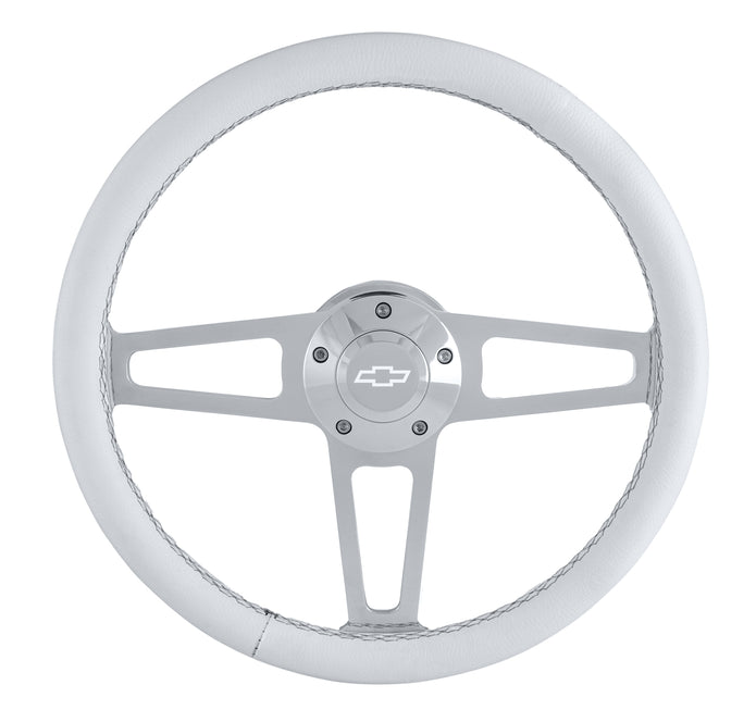 #1911-W Billet T Series Polished Wheel CHEV Logo & Install Kit