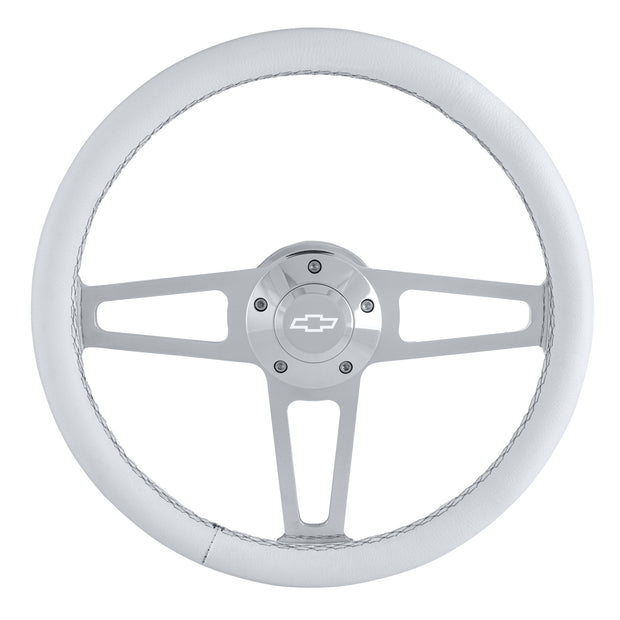 #1911-W Billet T Series Polished Wheel CHEV Logo & Install Kit