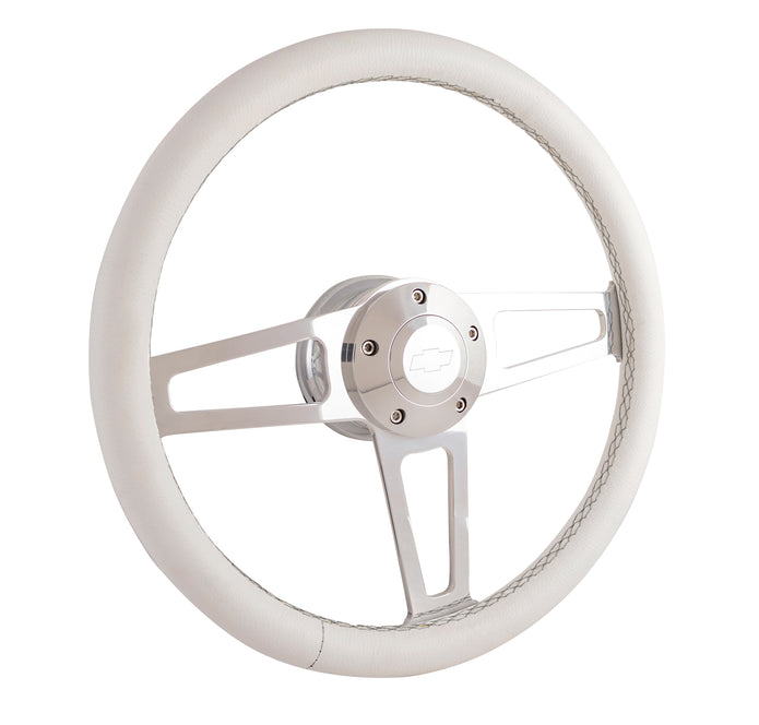 #1911-W Billet T Series Polished Wheel CHEV Logo & Install Kit