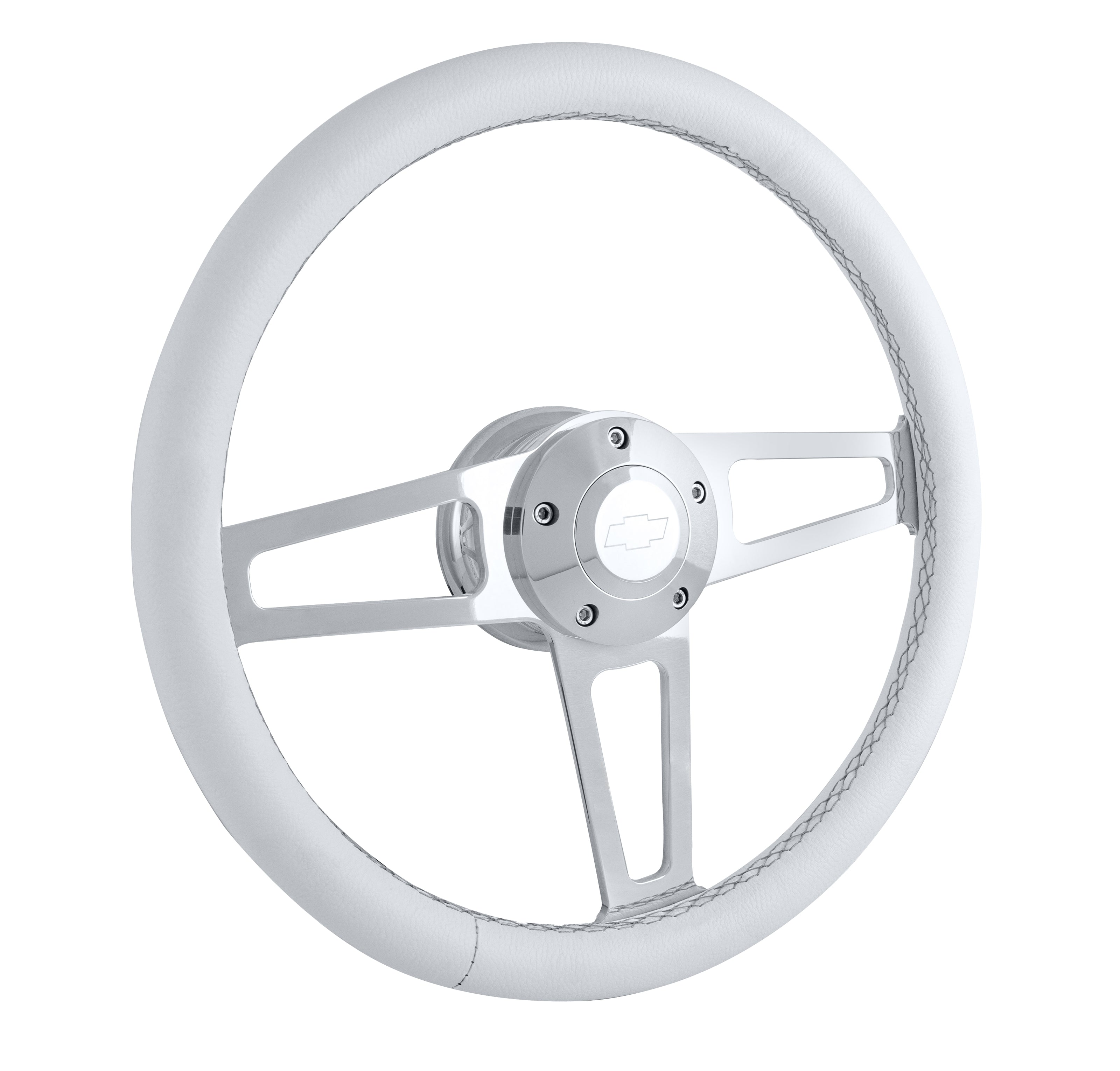 #1911-W Billet T Series Polished Wheel CHEV Logo & Install Kit