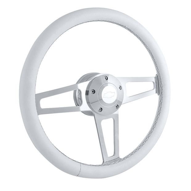 #1911-W Billet T Series Polished Wheel CHEV Logo & Install Kit