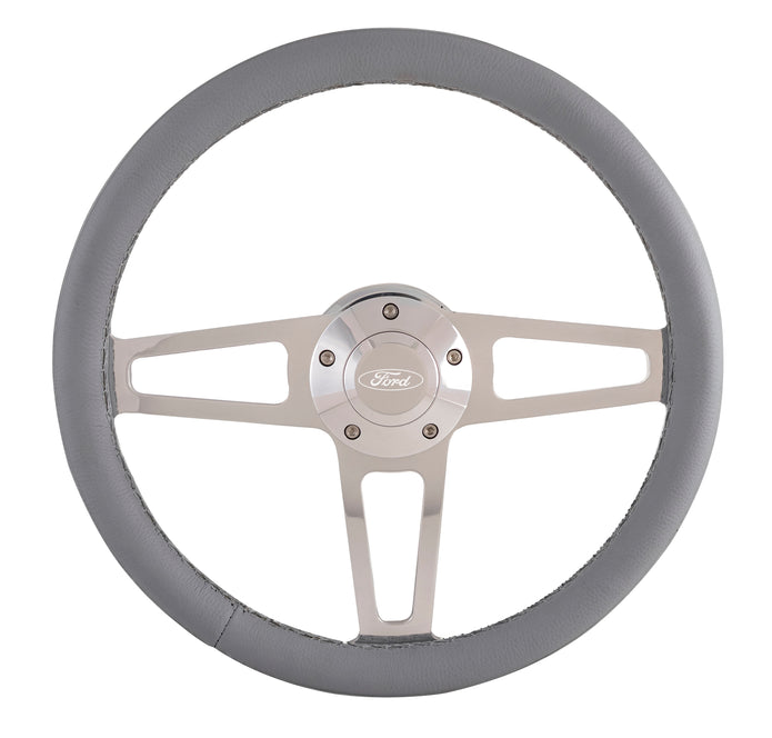 #1912-1G Billet T Series Polished Wheel Ford Logo & Install Kit