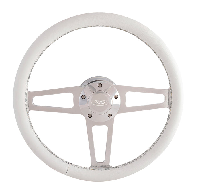 #1912-1W Billet T Series Polished Wheel Ford Logo & Install Kit