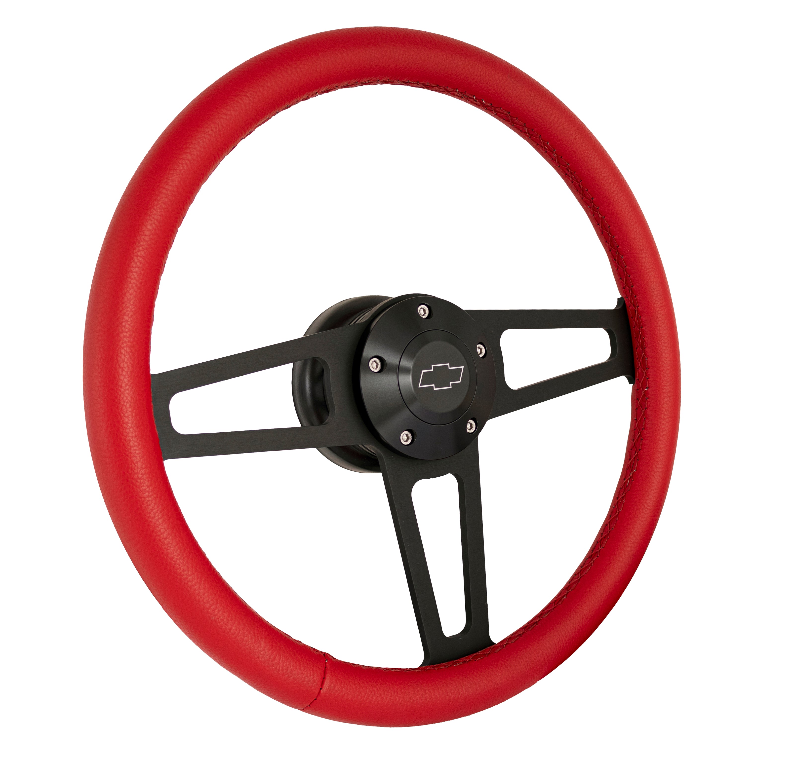 Red Billet T Series Black Wheel Chevrolet Logo & Install Kit