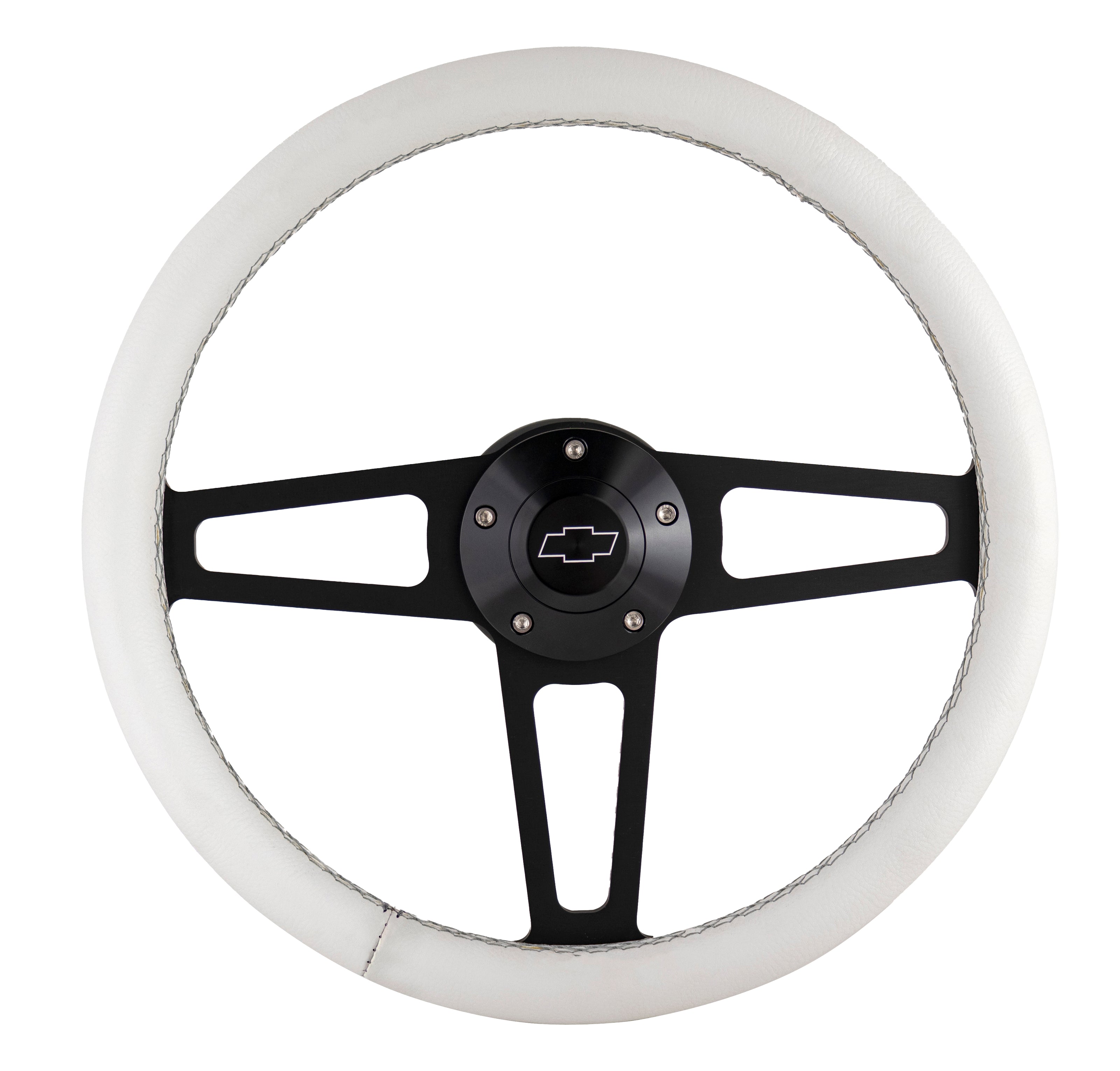 #1916-W Billet T Series Black Wheel CHEV Logo & Install Kit