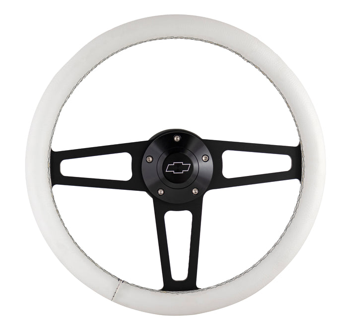#1916-W Billet T Series Black Wheel CHEV Logo & Install Kit