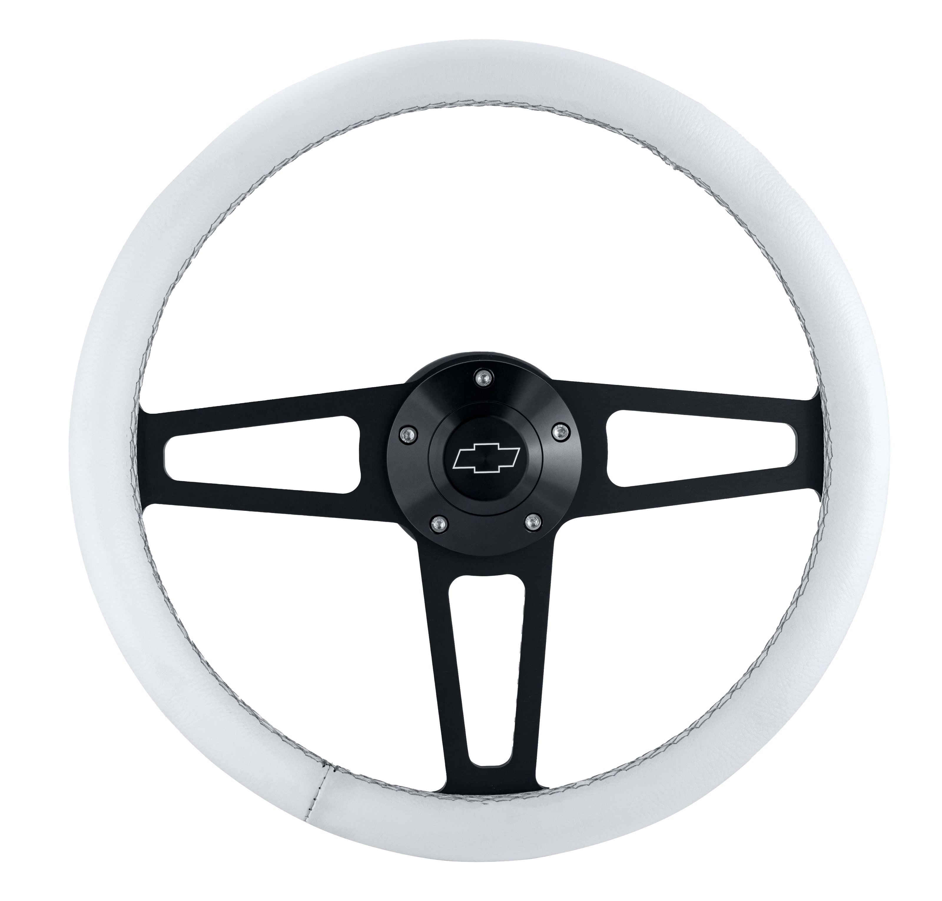#1916-W Billet T Series Black Wheel CHEV Logo & Install Kit