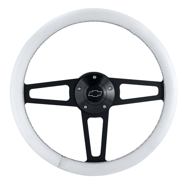 #1916-W Billet T Series Black Wheel CHEV Logo & Install Kit