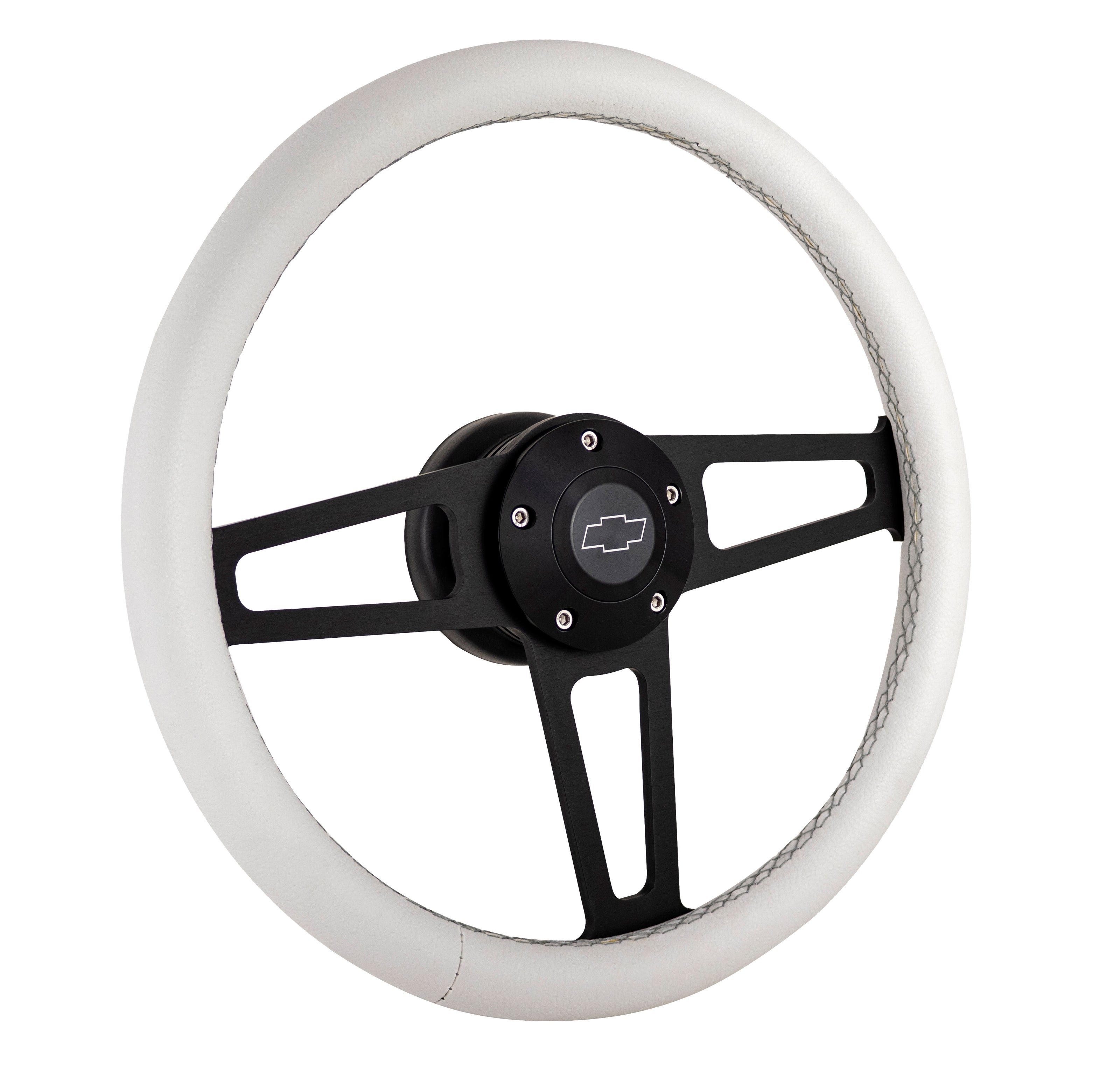 #1916-W Billet T Series Black Wheel CHEV Logo & Install Kit