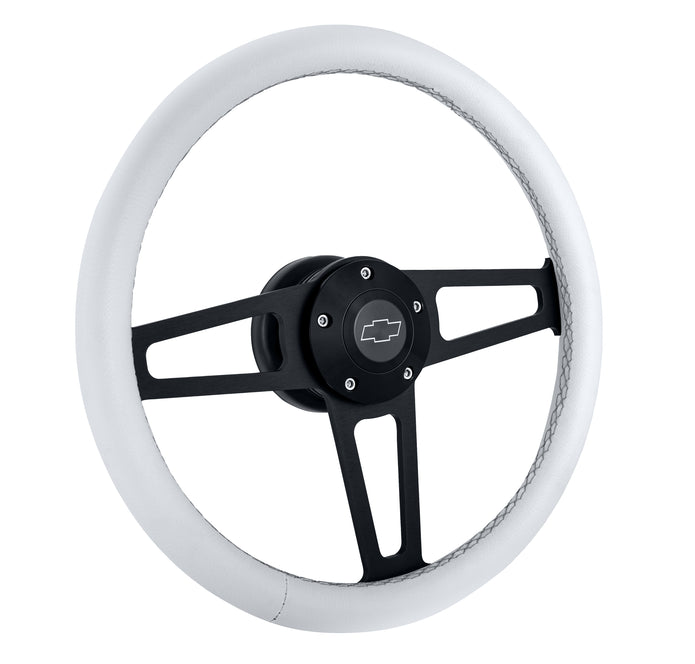 #1916-W Billet T Series Black Wheel CHEV Logo & Install Kit