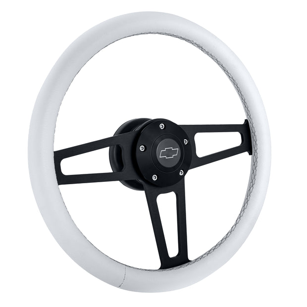 #1916-W Billet T Series Black Wheel CHEV Logo & Install Kit