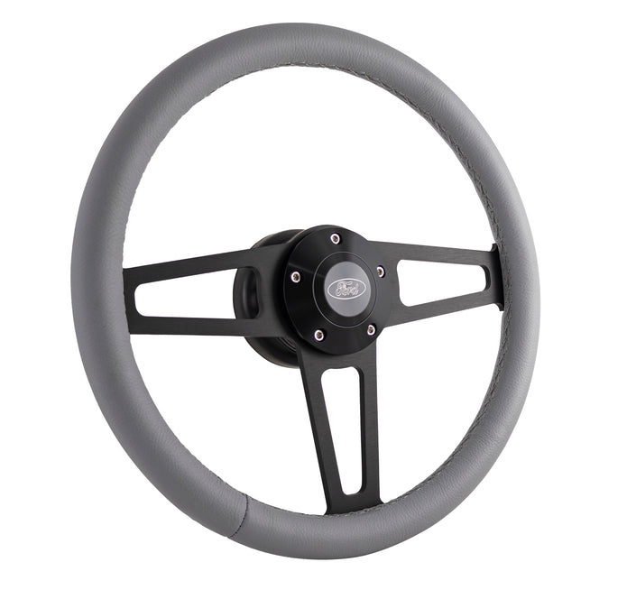 #1918-G Billet T Series Black Wheel Ford Logo & Install Kit