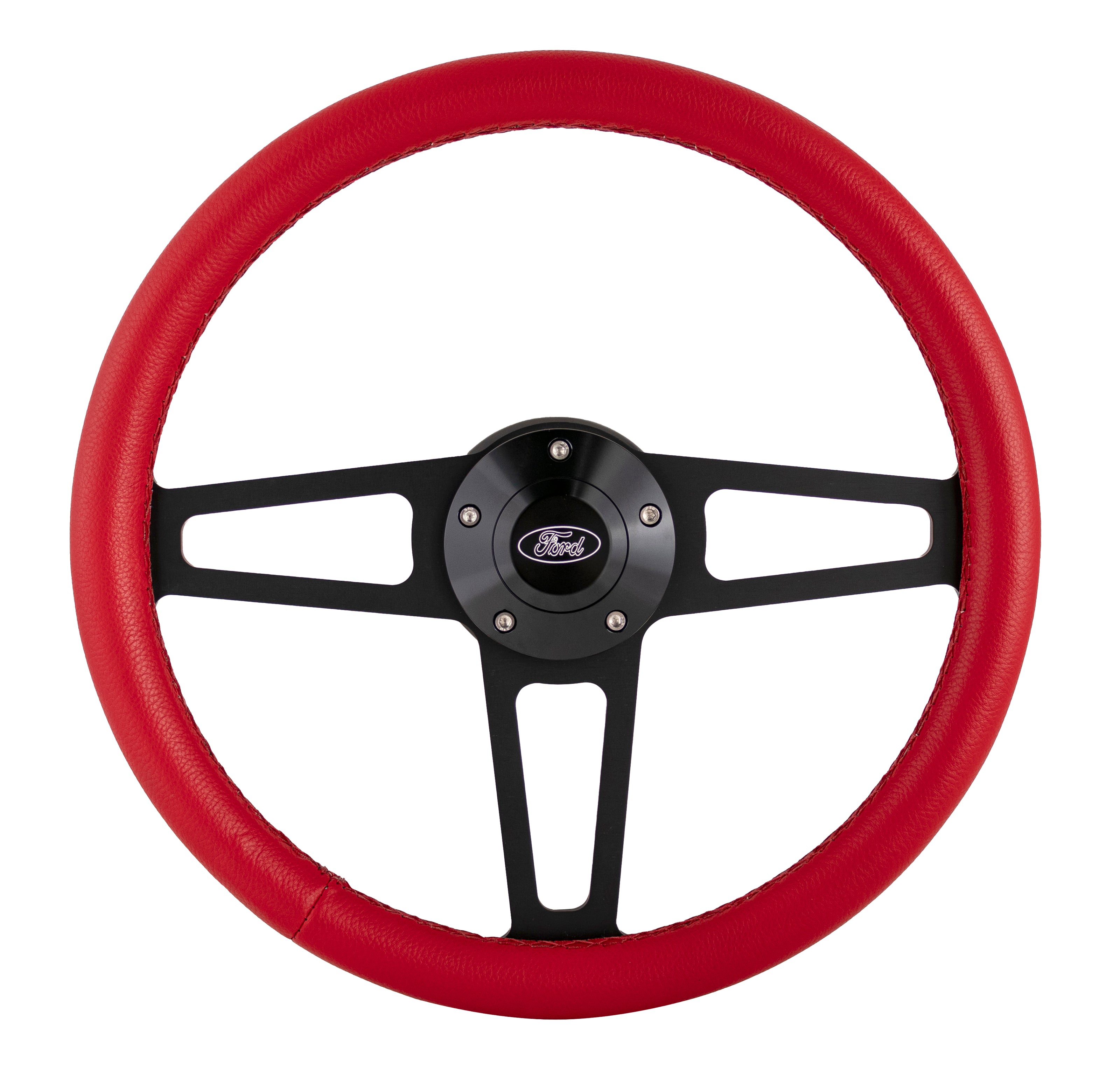 #1918-R Billet T Series Black Wheel Ford Logo & Install Kit
