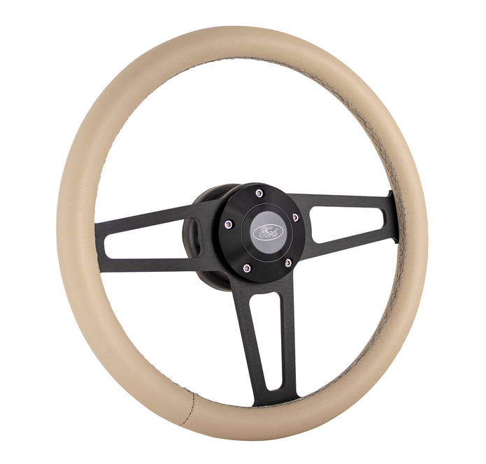 #1918-T Billet T Series Black Wheel Ford Logo & Install Kit