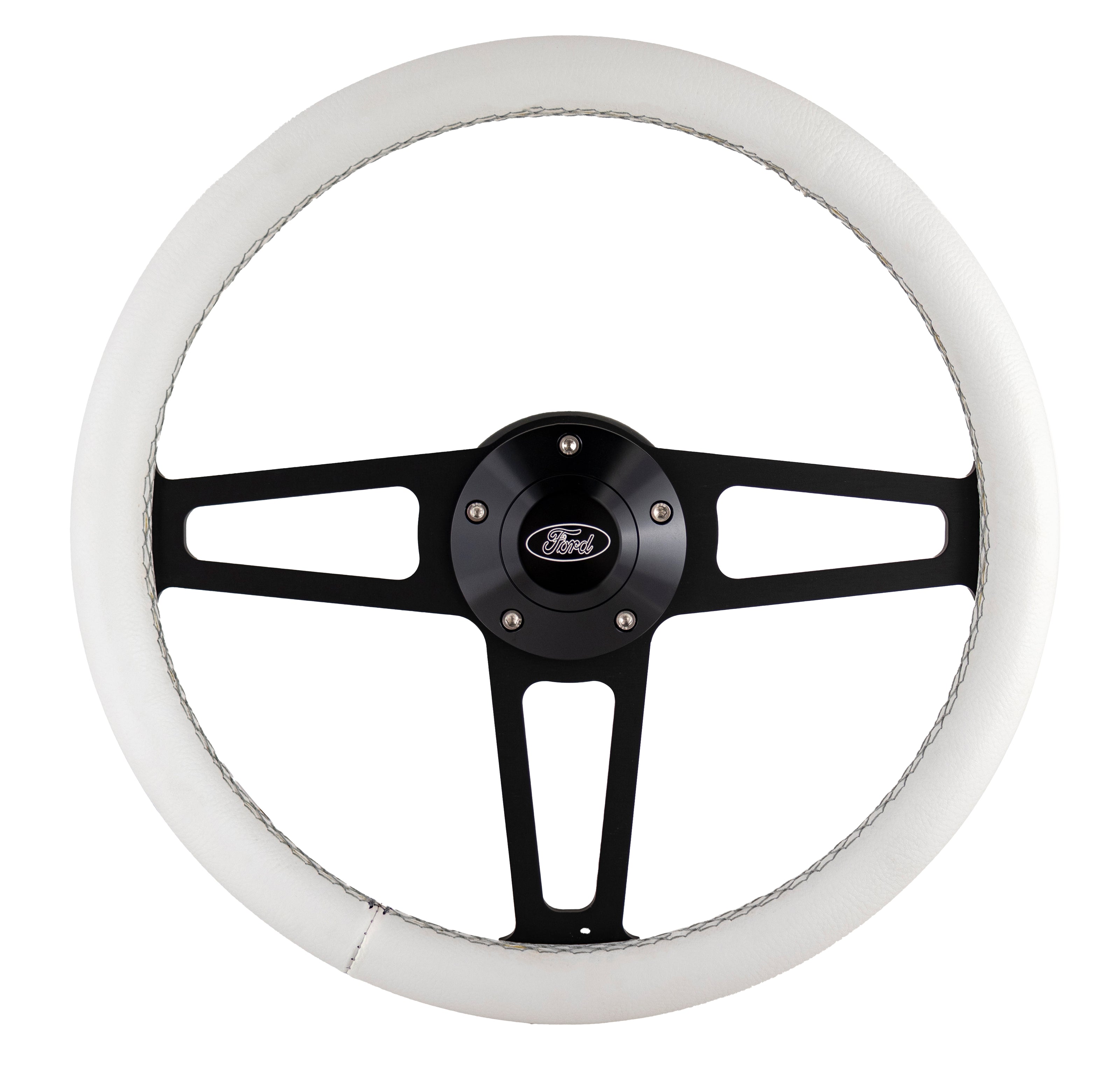 #1918-W Billet T Series Black Wheel Ford Logo & Install Kit