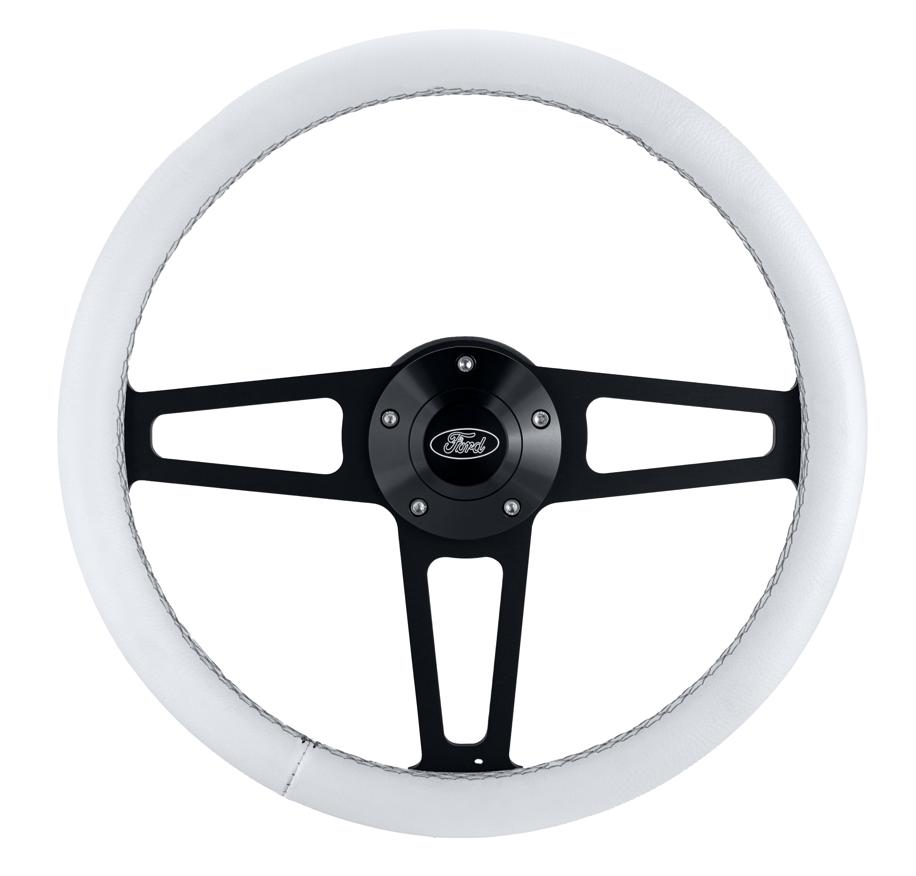 #1918-W Billet T Series Black Wheel Ford Logo & Install Kit