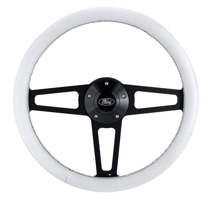 #1918-W Billet T Series Black Wheel Ford Logo & Install Kit