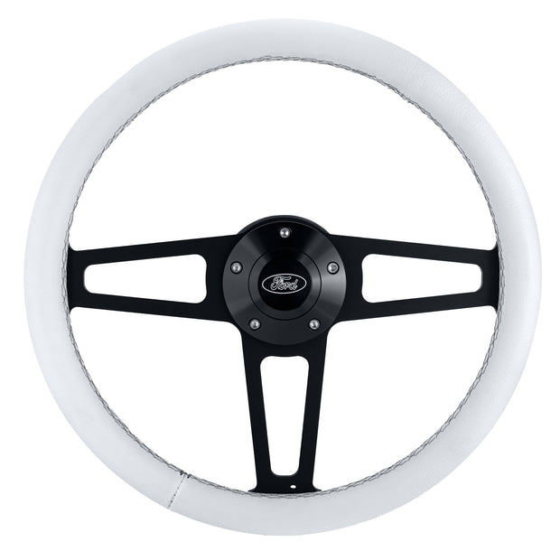 #1918-W Billet T Series Black Wheel Ford Logo & Install Kit