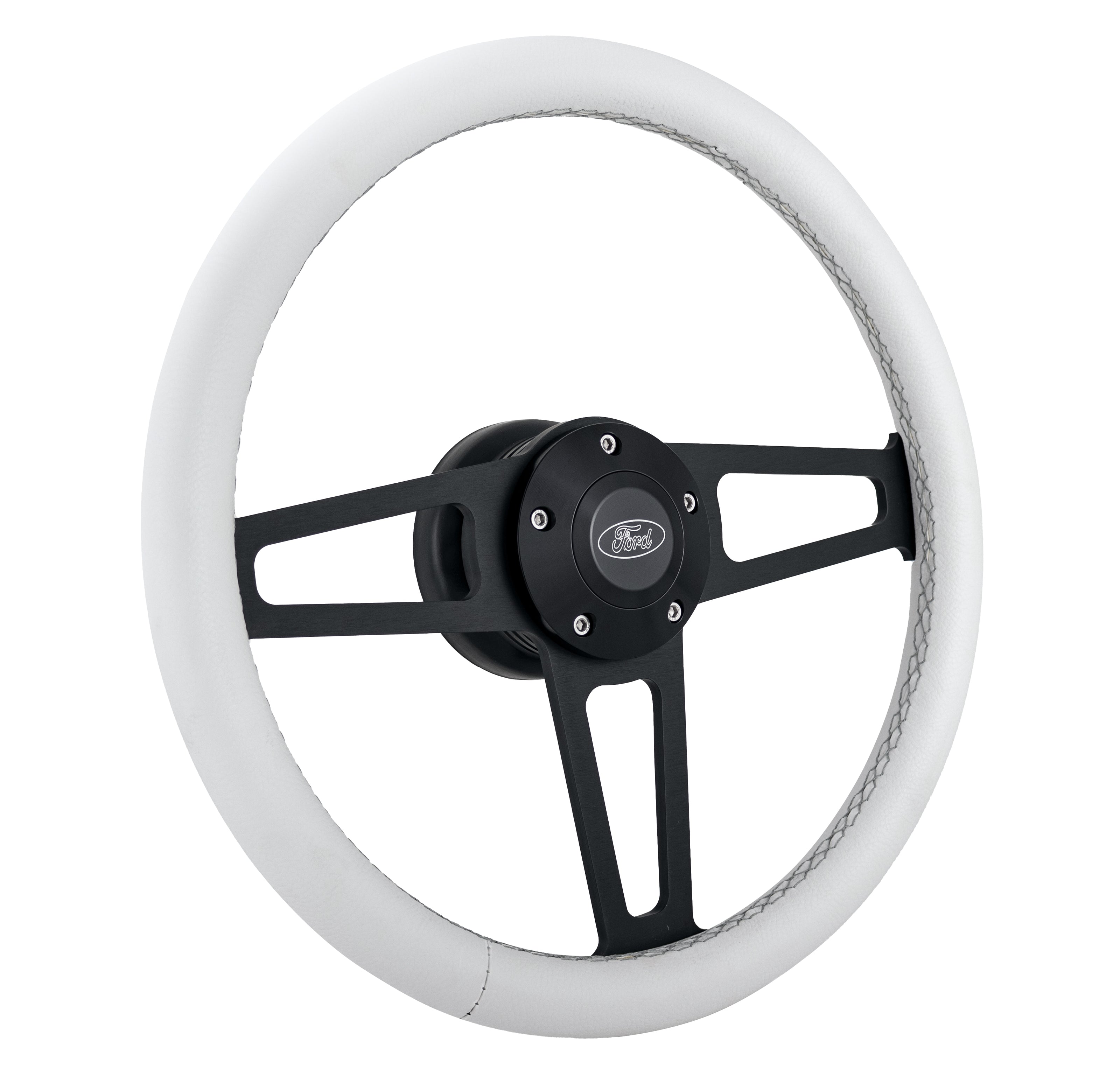 #1918-W Billet T Series Black Wheel Ford Logo & Install Kit