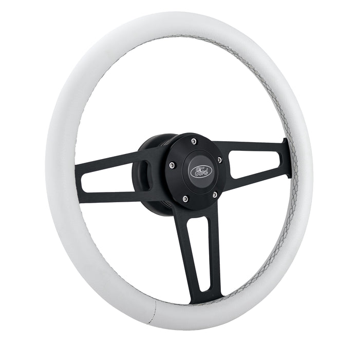 #1918-W Billet T Series Black Wheel Ford Logo & Install Kit