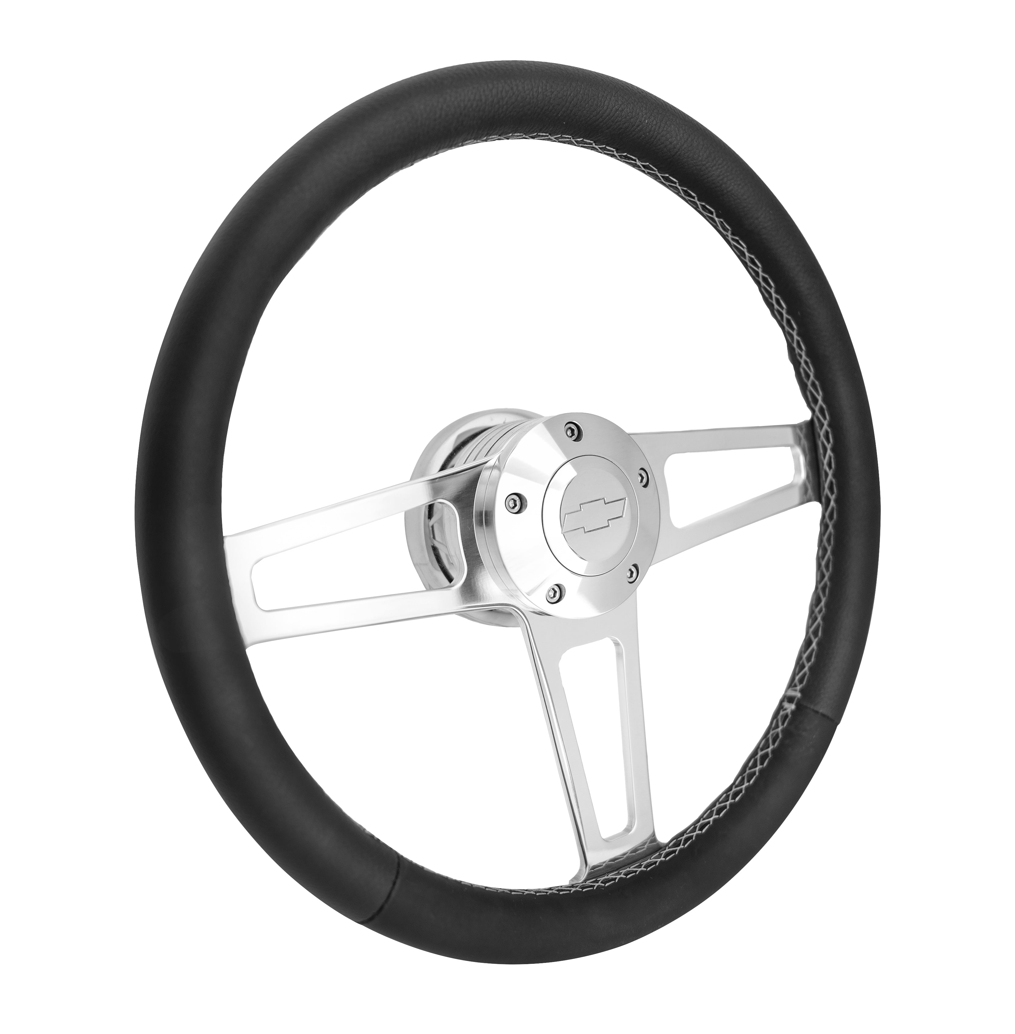 1911 Billet T Series Polished Wheel Chevrolet Logo & Install Kit
