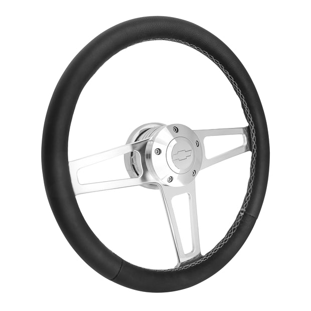 #1911 Billet T Series Polished Wheel Chevrolet Logo & Install Kit