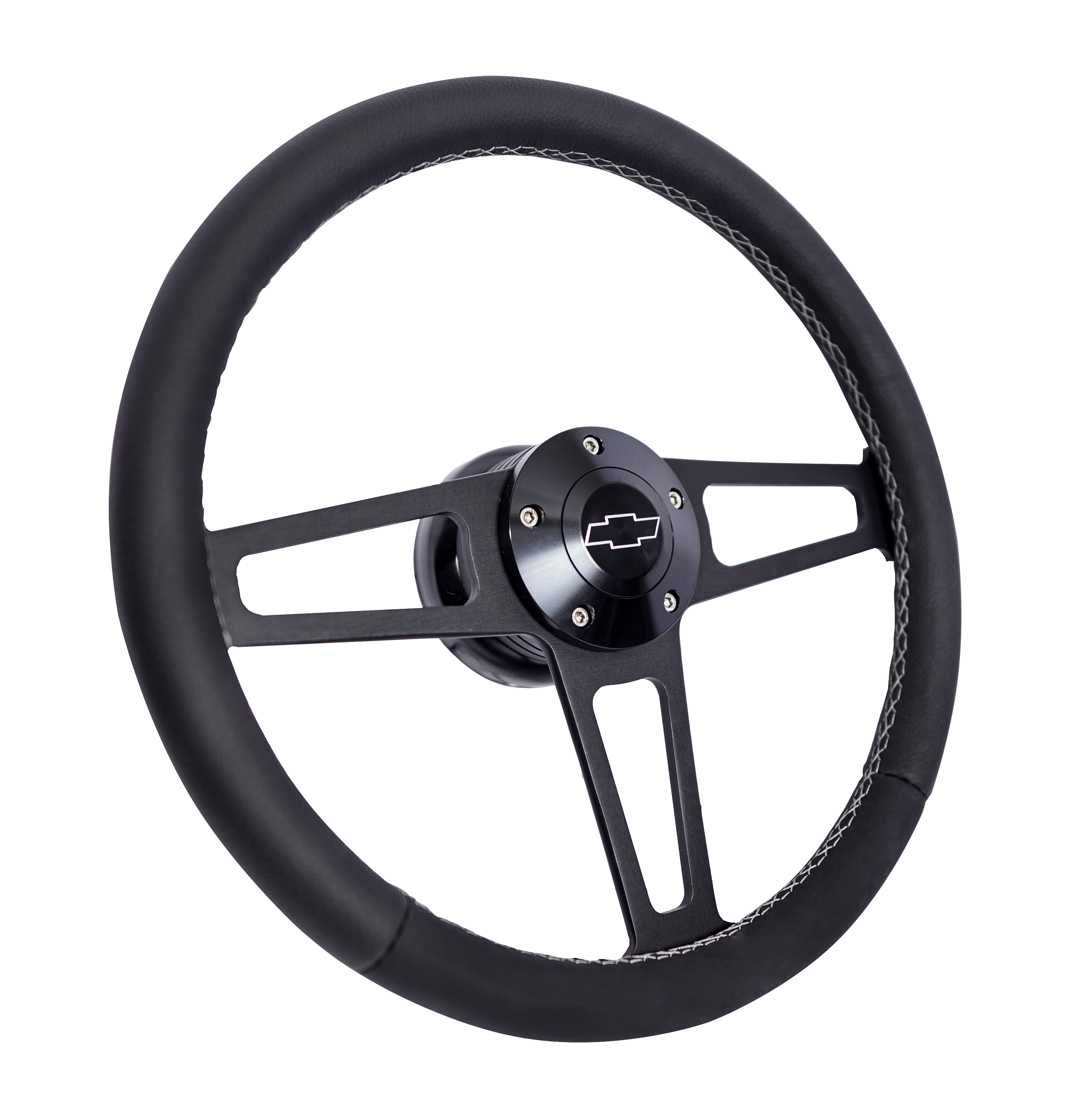 Billet T Series Black Wheel CHEV Logo & Install Kit