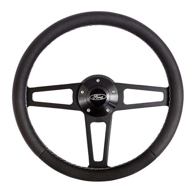 #1917 Billet T Series Black Wheel FORD Logo & Install Kit