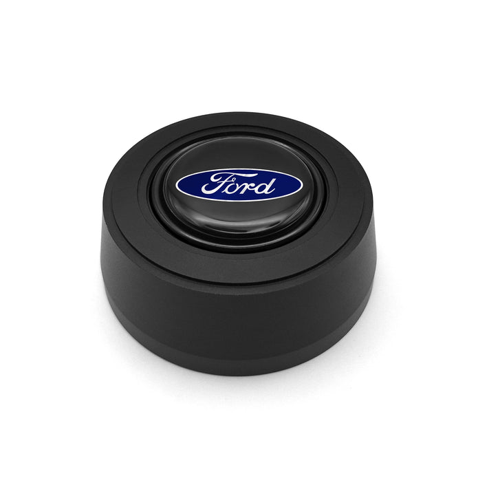 #5923	Aluminum Black Anodized Billet Horn Button with Ford Emblem.