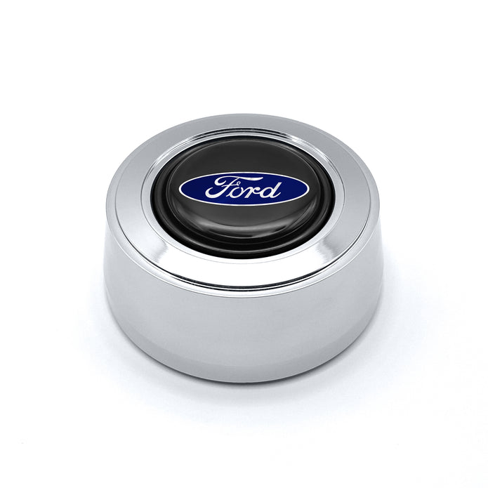 #5933	Aluminum Polished Billet Horn Button with Ford Emblem.