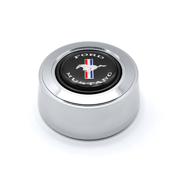 #5936	Aluminum Polished Billet Horn Button with Mustang Emblem.