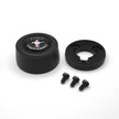 #5926	Aluminum Black Anodized Billet Horn Button with Mustang Emblem.